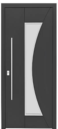 Porte d'entrée aluminium modèle 24